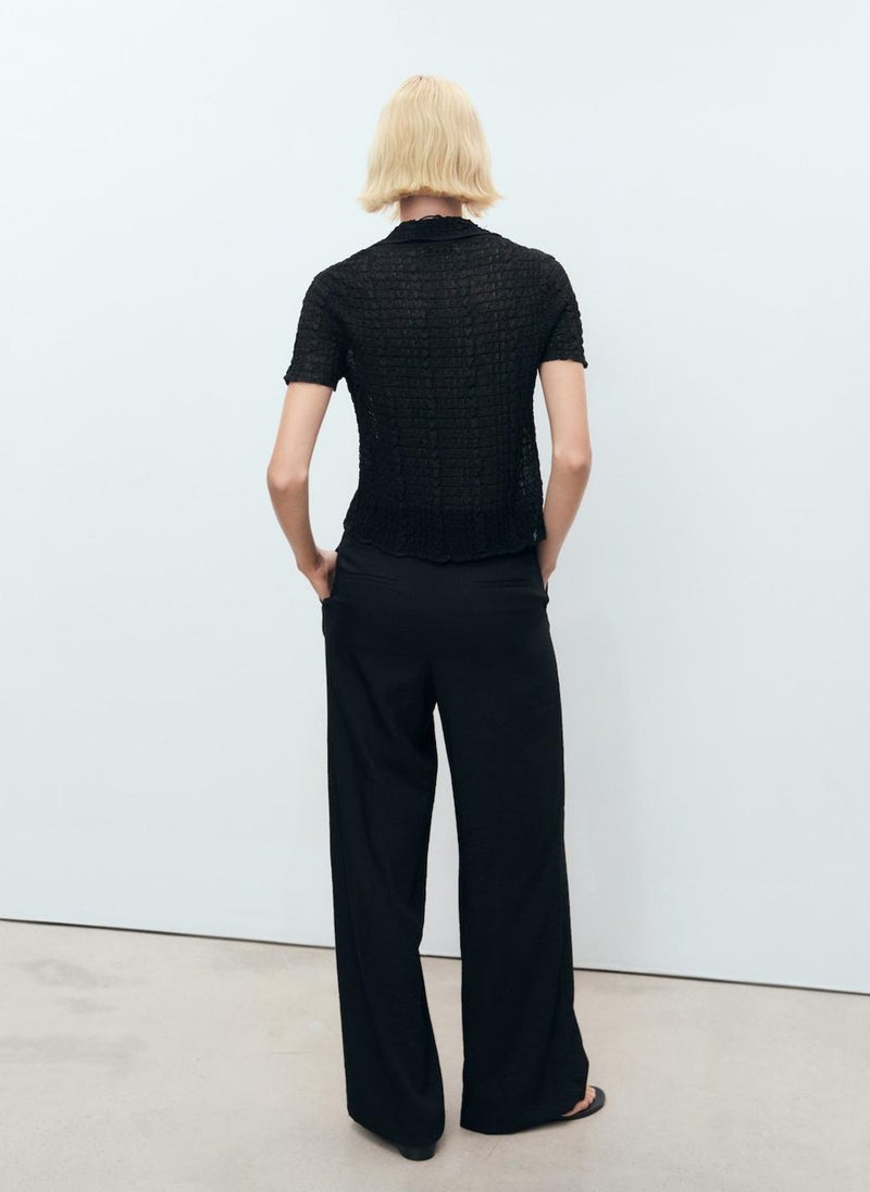 MANGO Wide Leg Pleated Pants  - Image 2