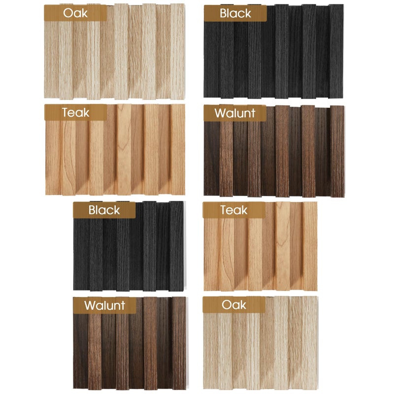 LarWorks Samples 8 Pack 6" x 6" WPC Slat Wall Panels High Grille - Image 2