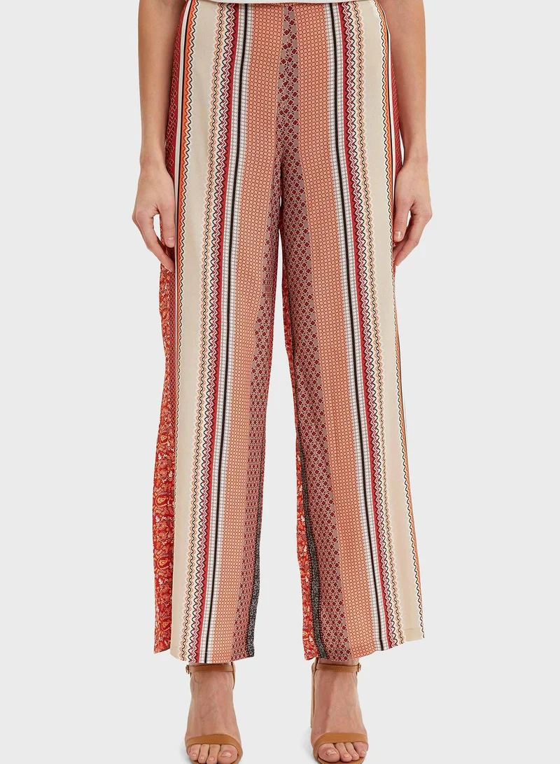 DeFacto Wide Leg Striped Pants