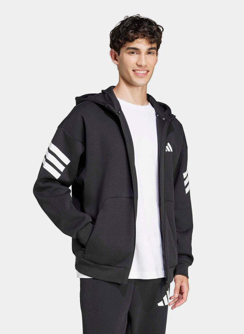 Adidas Future Icons Three Stripes Full-Zip Hoodie - Image 3