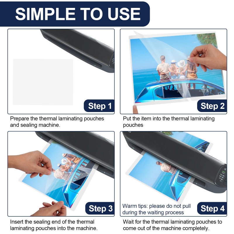 Joyberg 33 PCS Laminating Sheets 9â€x11.5â€, Thermal Laminating Pouches, 3mil Plastic Paper Laminate Sheets, Laminator Sheets Plasticized Craft Office and School Supplies, Lamination Sheets for 8.5â€x11â€ Paper - Image 4