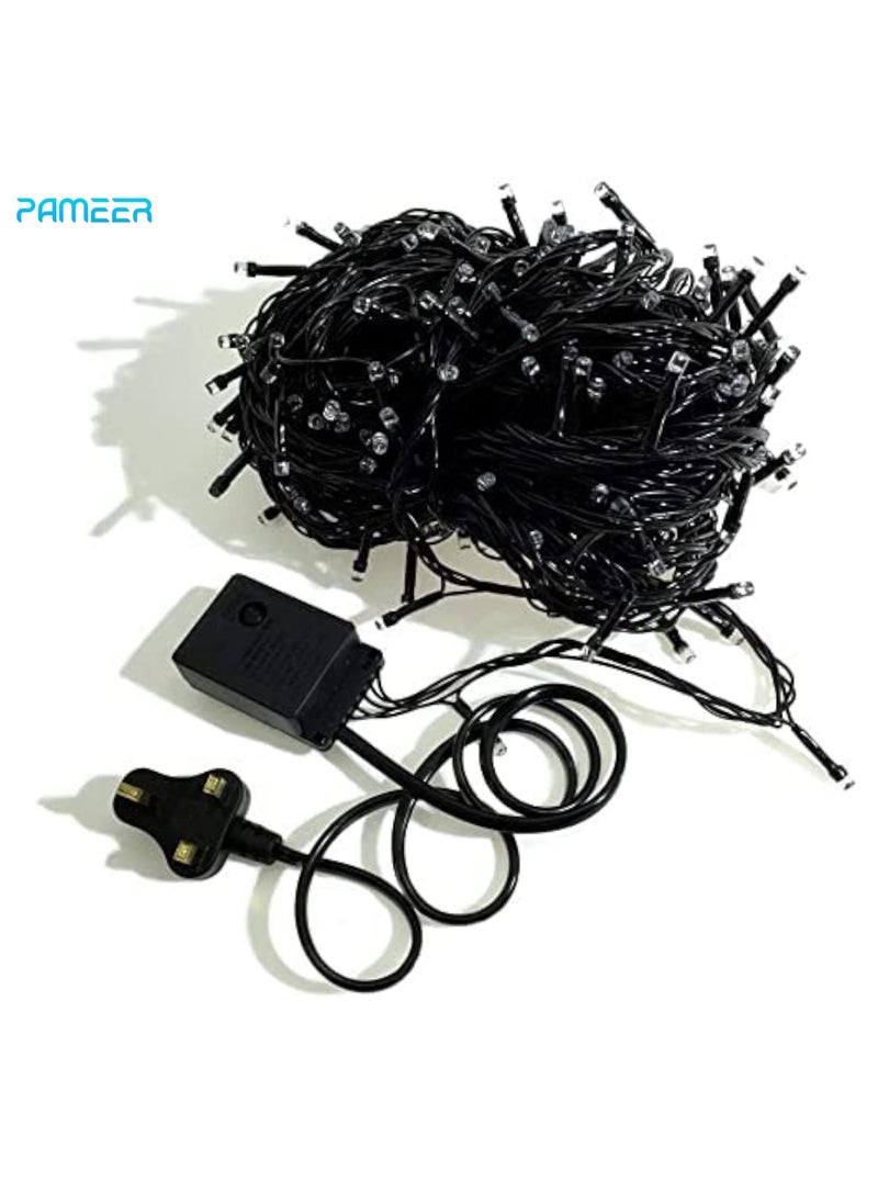Warm White LED String Lights Black Wire Plug-in 30mtr 300 LEDs String Home Decorative LED Strip for Christmas EID Ramadan Diwali and Wedding Parties Decoration Box Button Control 8 Modes - pzsku/Z85137778B47C53630C14Z/45/_/1695390671/cb211d2c-350f-4956-a124-c718a74aeb41