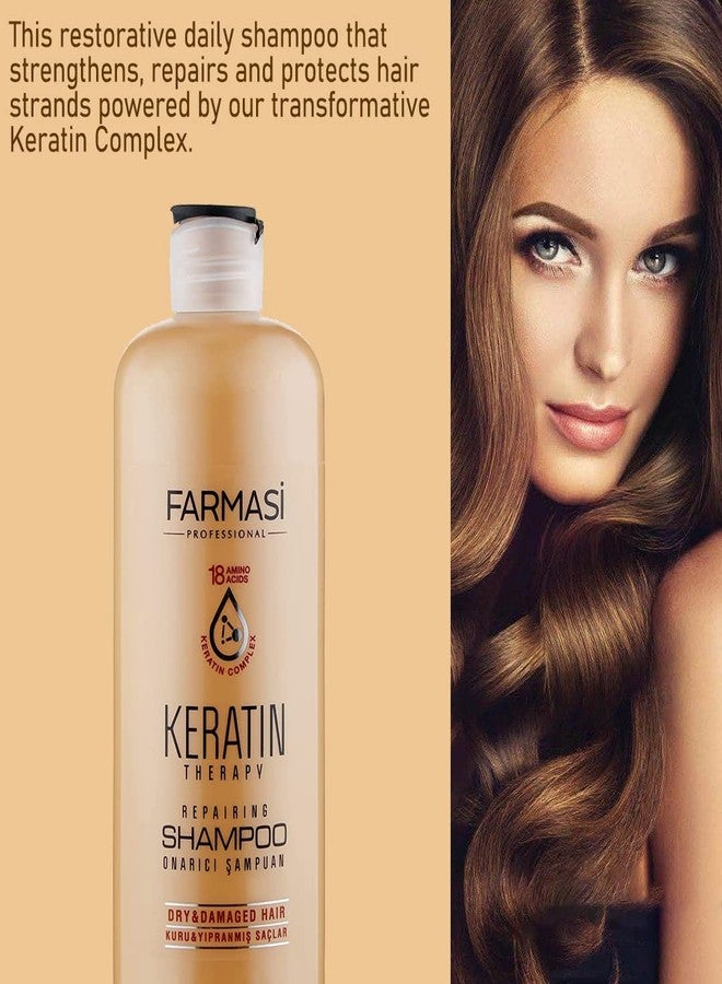FARMASi Keratin Hair Shampoo and Mask, Smoothing, Silky Repairing Shampoo and Conditioner Hair Mask for Dry Hair 360 ml / 12.2 fl.oz - Image 2