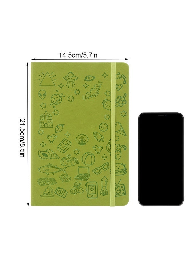 A5 Journal Notebook for Writing, Leather Hardcover Journal Diary 200 Pages for School Office (Green) - Image 2