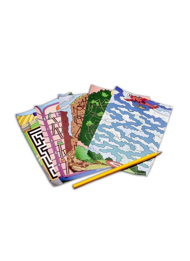 Bendon Bendon TS Shure Travel Games Mazes Mini Activity Tin with 20 Illustrated Activity Sheets and Pencil and Tin 50438  - Image 4