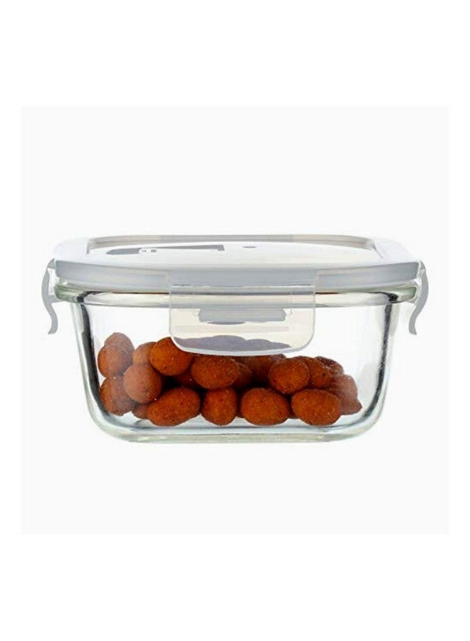 Femora Femora Borosilicate Glass Containers for Kitchen | 1 Year Warranty | Container Boxes for Storage, Storage Box for Kitchen with Air Vent Lid, Microwave Safe Utensils, Square (Set of 1-1200ml) - Image 1