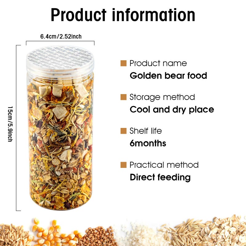 Gourmet Hamster & Gerbil Food, Dry Food for Hamsters-Supports Healthy Digestion and Healthy Teeth Unique Edible Treats for Guinea Pigs, Hamsters, Gerbils - Image 4