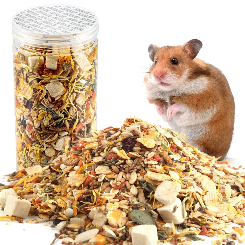 Gourmet Hamster & Gerbil Food, Dry Food for Hamsters-Supports Healthy Digestion and Healthy Teeth Unique Edible Treats for Guinea Pigs, Hamsters, Gerbils - Image 1