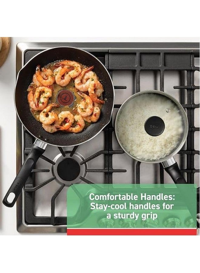 T-fal Specialty Nonstick Saute Pan with Glass Lid 5 Quart, Oven Broiler Safe 350F, Cookware, Deep Frying Pan with Handle, Skillet, Kitchen, Pots and Pans, Dishwasher Safe, Black - Image 3