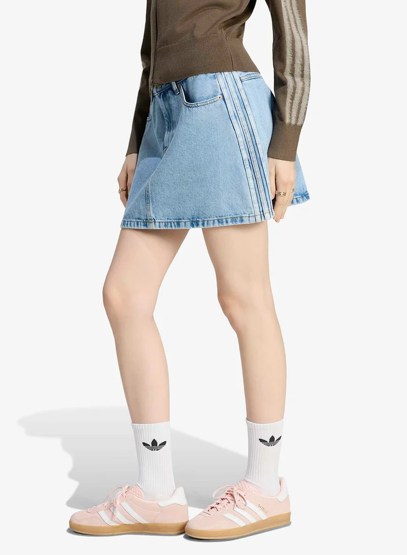 Mid Rise Denim Skirt