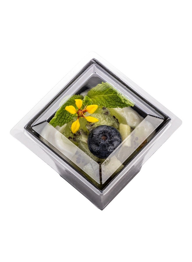 Restaurantware LIDS ONLY: Lids For 4 Ounce Disposable Cups, 100 Plastic Lids For Appetizer Cups - Containers Sold Separately, Sturdy, Clear Plastic Lids For 4 Ounce Dessert Cups, Secure Fit - Image 2