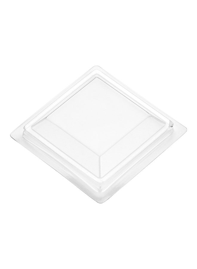 Restaurantware LIDS ONLY: Lids For 4 Ounce Disposable Cups, 100 Plastic Lids For Appetizer Cups - Containers Sold Separately, Sturdy, Clear Plastic Lids For 4 Ounce Dessert Cups, Secure Fit - Image 1