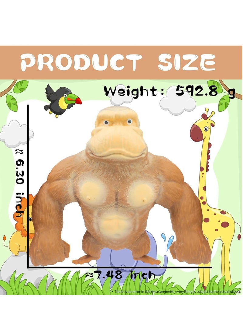 ARGT قرد مرن قابل للضغط | لعبة قرد ناعمة ومرنة | تمثال تخفيف الضغط خالي من اللاتكس للأطفال والبالغين | لعبة فidget للقلق الرائجة على تيك توك | هدية عيد الفصح، هدية عيد الميلاد، هدية في الجوارب - Image 3