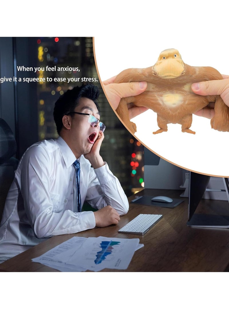ARGT قرد مرن قابل للضغط | لعبة قرد ناعمة ومرنة | تمثال تخفيف الضغط خالي من اللاتكس للأطفال والبالغين | لعبة فidget للقلق الرائجة على تيك توك | هدية عيد الفصح، هدية عيد الميلاد، هدية في الجوارب - Image 5