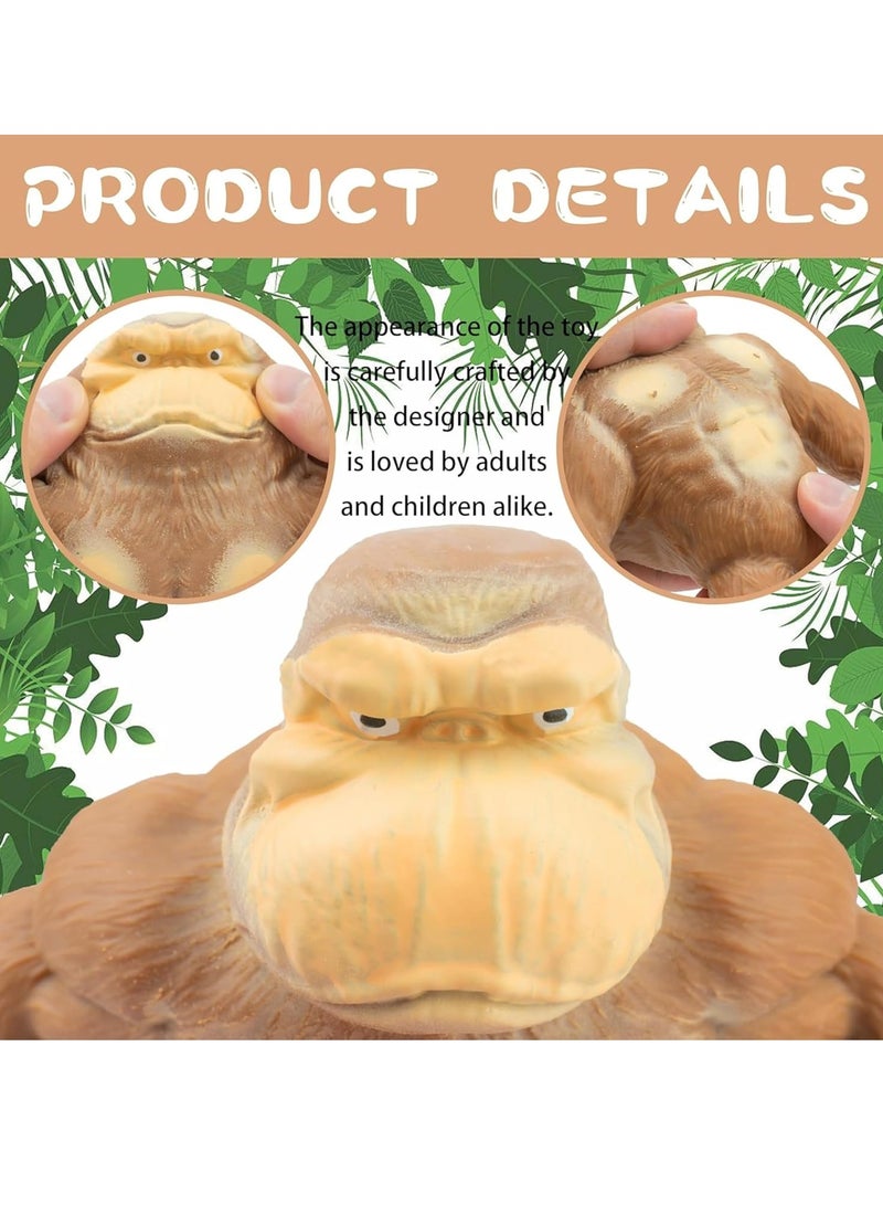 ARGT قرد مرن قابل للضغط | لعبة قرد ناعمة ومرنة | تمثال تخفيف الضغط خالي من اللاتكس للأطفال والبالغين | لعبة فidget للقلق الرائجة على تيك توك | هدية عيد الفصح، هدية عيد الميلاد، هدية في الجوارب - Image 2