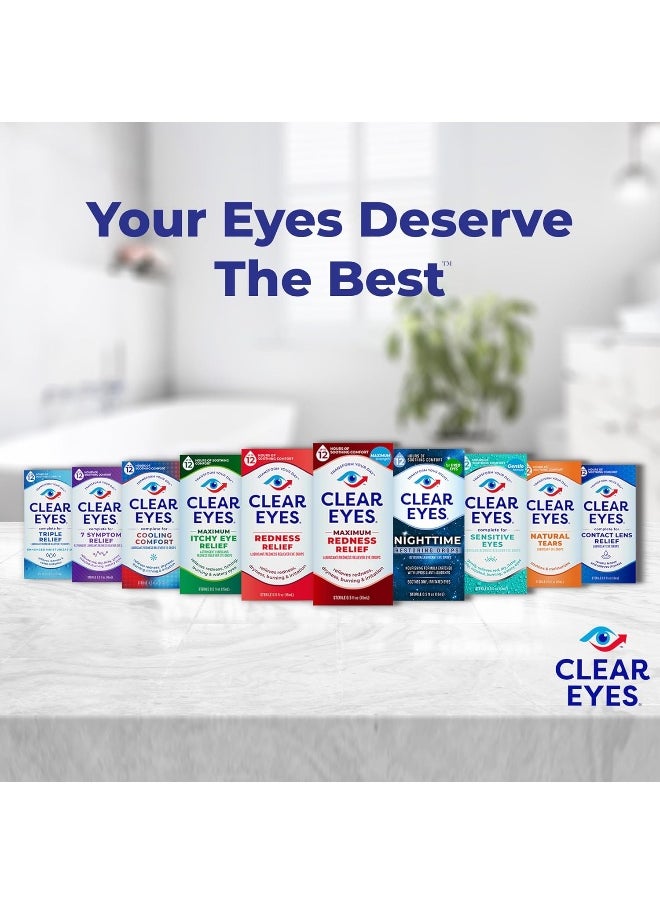 Clear Eyes Clear Eyes Redness Eye Relief Eye Drops, 0.5 Fl Oz, Pack of 3  - Image 5