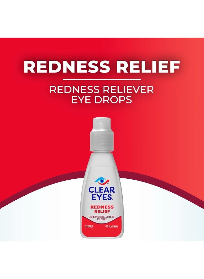Clear Eyes Clear Eyes Redness Eye Relief Eye Drops, 0.5 Fl Oz, Pack of 3  - Image 4