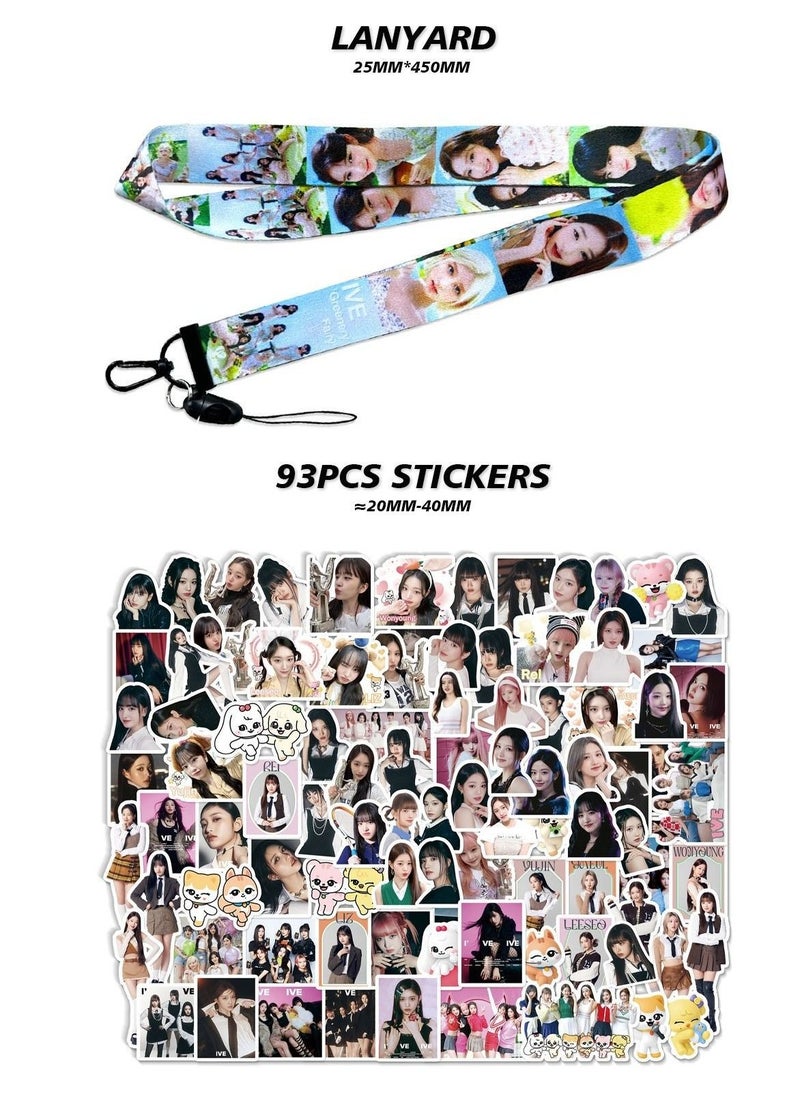 EHOME IVE New Album I’ve IVE Gift Box Set With Lomo Cards, Acrylic Stand, Hand Account Tape, Lanyard, Stickers, Photo Card  - Image 5