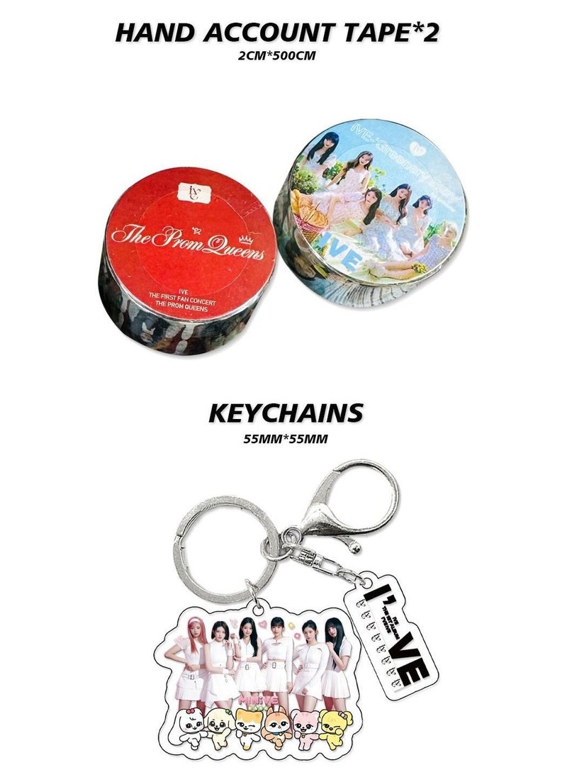 EHOME IVE New Album I’ve IVE Gift Box Set With Lomo Cards, Acrylic Stand, Hand Account Tape, Lanyard, Stickers, Photo Card  - Image 4