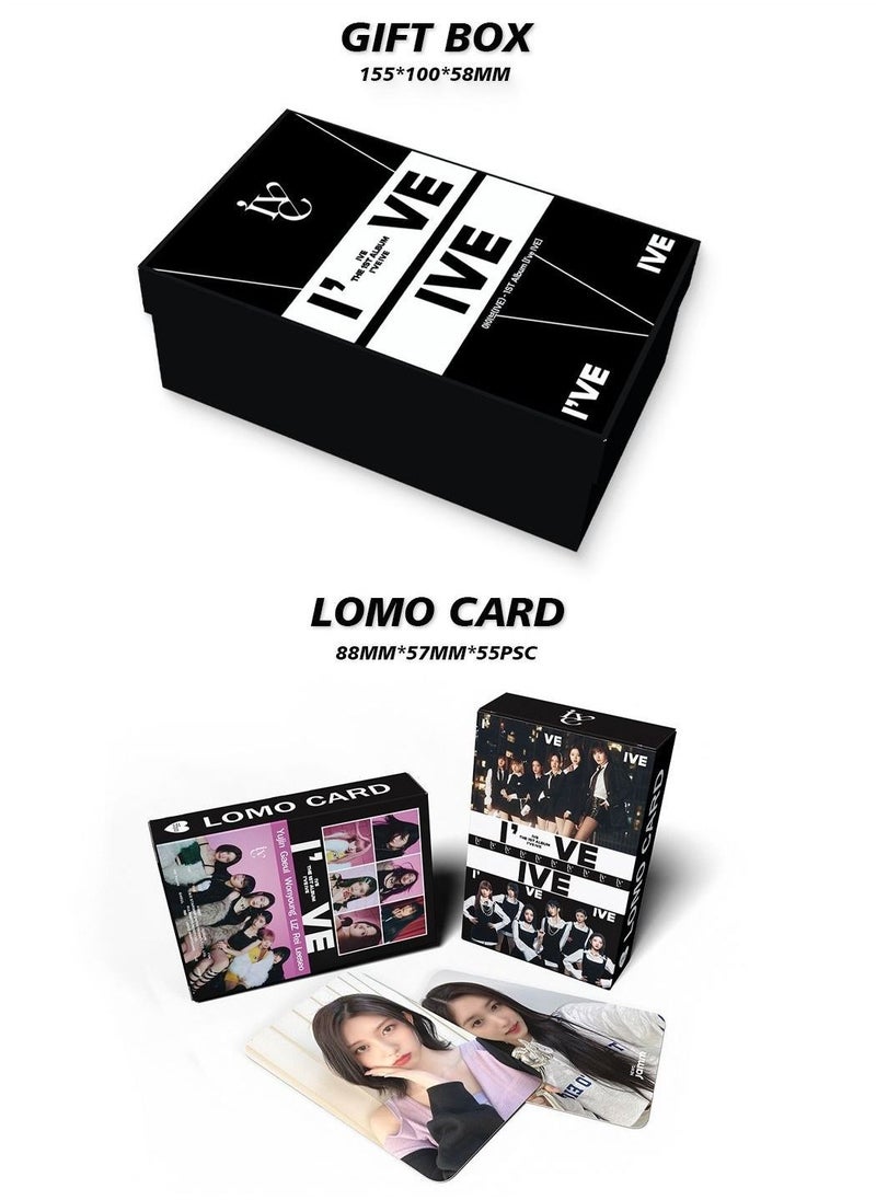 EHOME IVE New Album I’ve IVE Gift Box Set With Lomo Cards, Acrylic Stand, Hand Account Tape, Lanyard, Stickers, Photo Card  - Image 2
