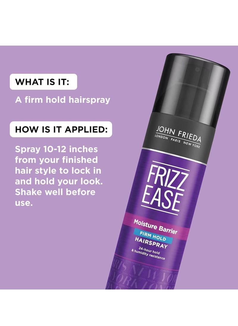 John Frieda - John Frieda Anti Frizz, Frizz Ease Firm Hold Hairspray, Anti-Humidity Spray for Hair, for 24-hour Hold, 12 Oz - Image 1