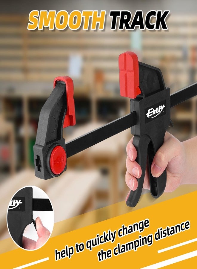 EHDY 24" Bar Clamps for Woodworking, Medium 170 lbs One-Handed Spreader/Clamp, Light-Duty Quick-Clamp F Wood Clamps Set for Hand Wood Working Crafts Grip Gluing - 2 Pack - Image 5