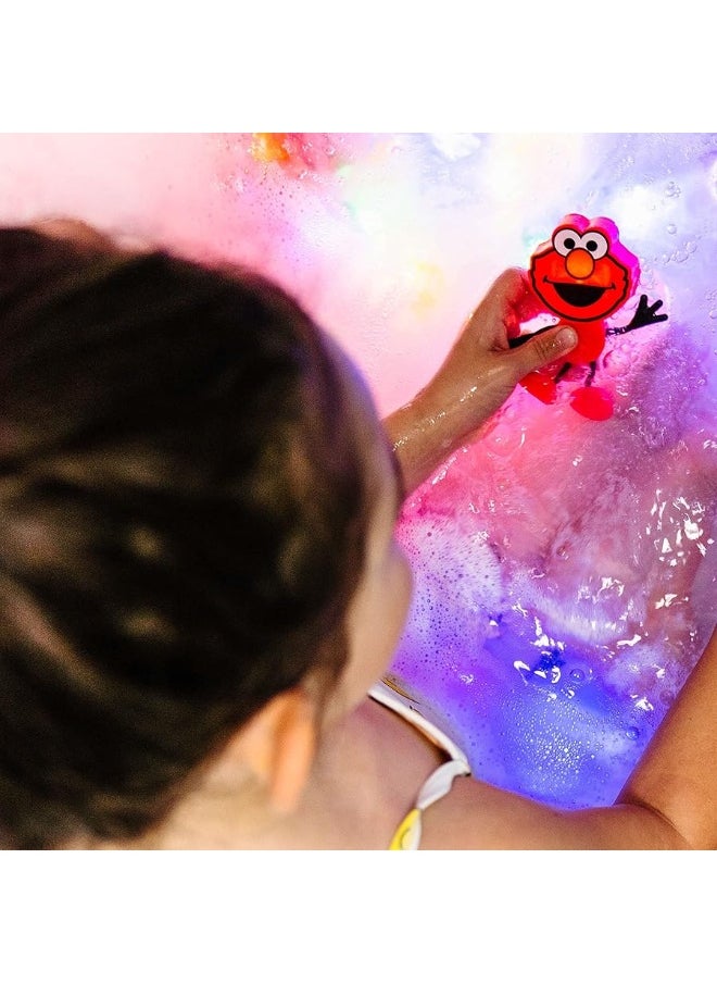 Glo Pals - Glo Pals x Sesame Street Elmo Water-Activated Bath Toy with 6 Reusable Light-Up Cubes for Sensory Play - Image 1