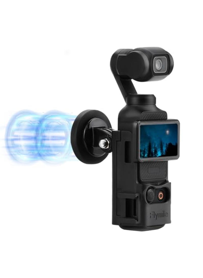 Generic Magnetic Camera Mount Stand Base for DJI OSMO Pocket 3 Adjustable Desktop Stable Bracket Non-Slip Holder for Pocket 3 (Black)  - Image 1
