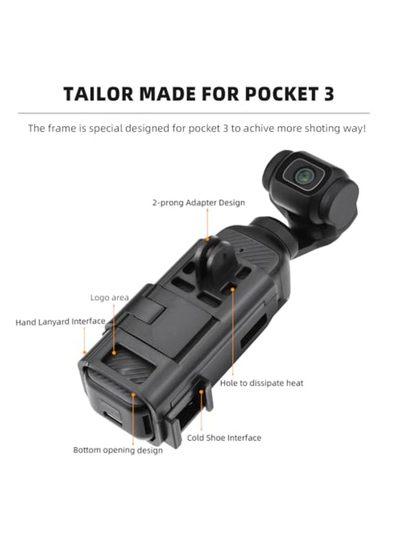 Generic Magnetic Camera Mount Stand Base for DJI OSMO Pocket 3 Adjustable Desktop Stable Bracket Non-Slip Holder for Pocket 3 (Black)  - Image 4