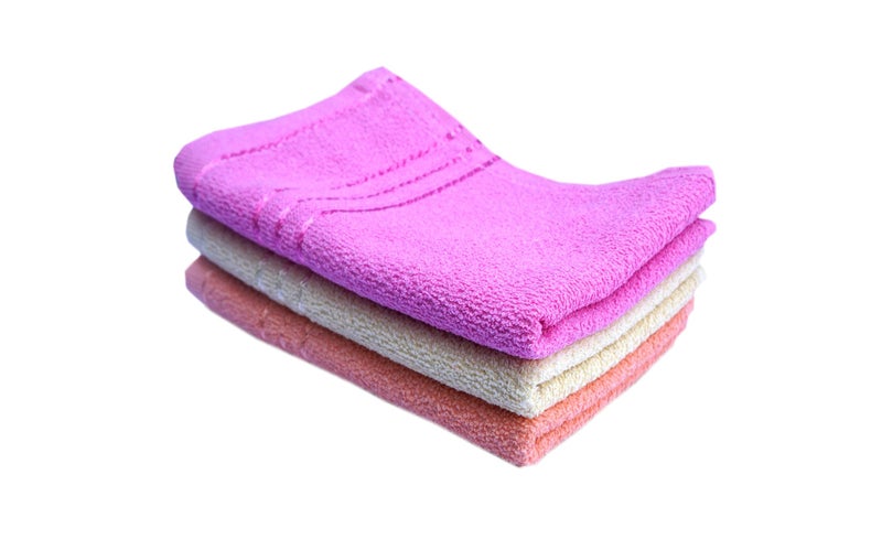 Space Fly Cotton Hand Towel Soft Touch, 500 GSM | Quick Dry Small Towel for Face and Hand | Gym Towel for Workout | Multicolor | Size- 43.18 x 27.94 CM | Hand Towel Set of 3 - Image 1