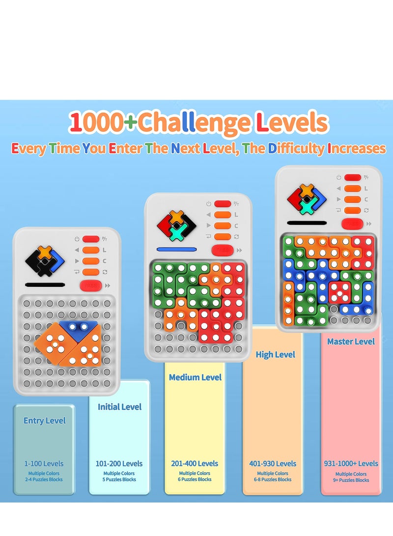 SOLARAE Super Blocks Game, Brain Teaser Puzzle Solve Game for Kids Teens, Multiple Blocks Pattern Matching Game for Kids Teens Boys Girls Birthday Gifts Travel Games - Image 5