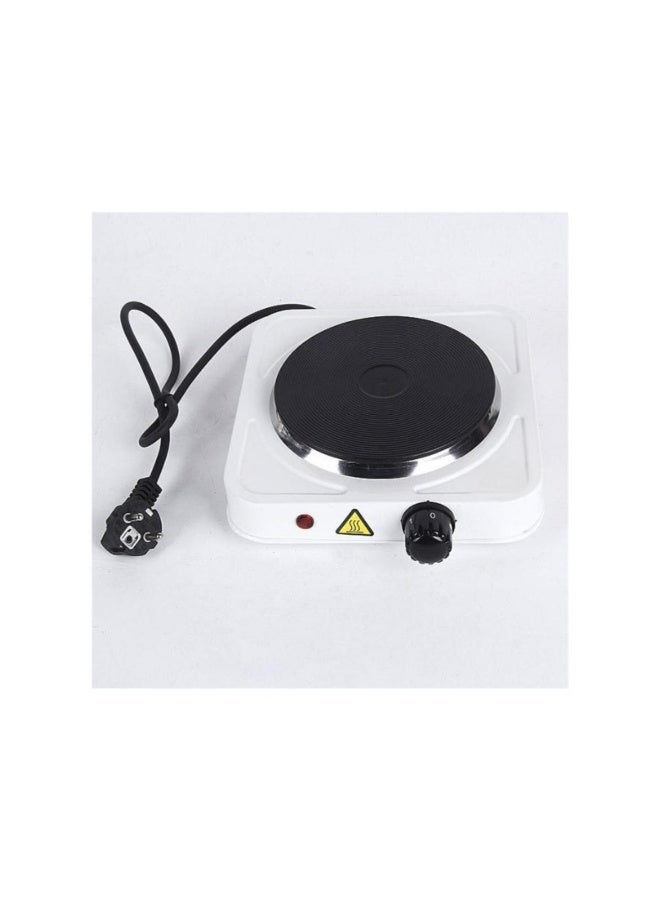 Tradeo 1000W Single Electric Hot Plate with Adjustable Thermostat Portable Cooking Burner White - Image 1
