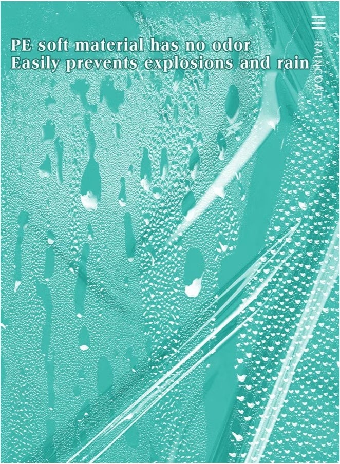 يا إلهي 5 قطع من البونشو المطر للبالغين البلاستيك القابل للتصرف ، معطف المطر ومجموعة بنطلون المطر ، معطف المطر البونشو المطر مع غطاءات السحب البونشو الطارئة القابلة للتصرف مثالية للتخييم السفر لمسافات طويلة - Image 5