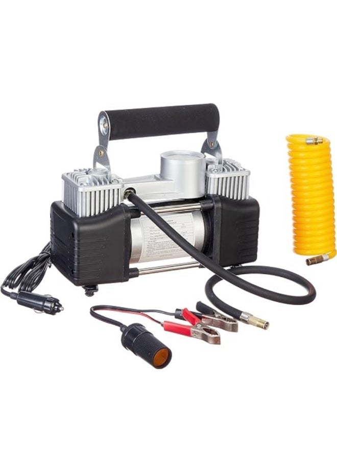 2-piston double-cylinder car tire inflator and compressor, portable air compressor for inflating car tires - Image 2
