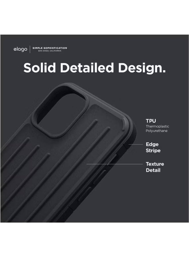 Elago iPhone 12 Pro Case 6.1inch TPU Armor Back Cover / Slim and light / Shock absorbing design / Wireless Charging / Full body protection - Black - Image 5