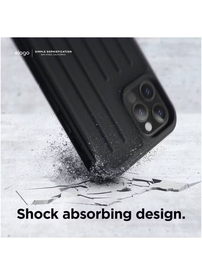 Elago iPhone 12 Pro Case 6.1inch TPU Armor Back Cover / Slim and light / Shock absorbing design / Wireless Charging / Full body protection - Black - Image 3