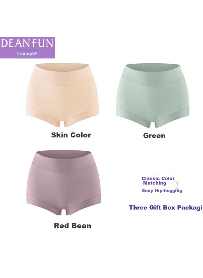 Deanfun Women's Cotton High Waist Hip-lifting Seamless Shorts 3-pack Gift Box Xxxl