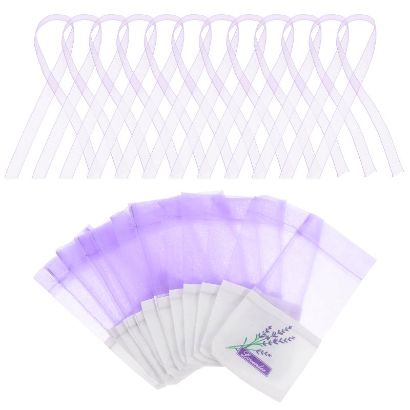 12pcs Floral Printing Lavender Bags Empty Fragrance Pouch Sachets Bag for Relaxing Sleeping (New Light ) - Image 4