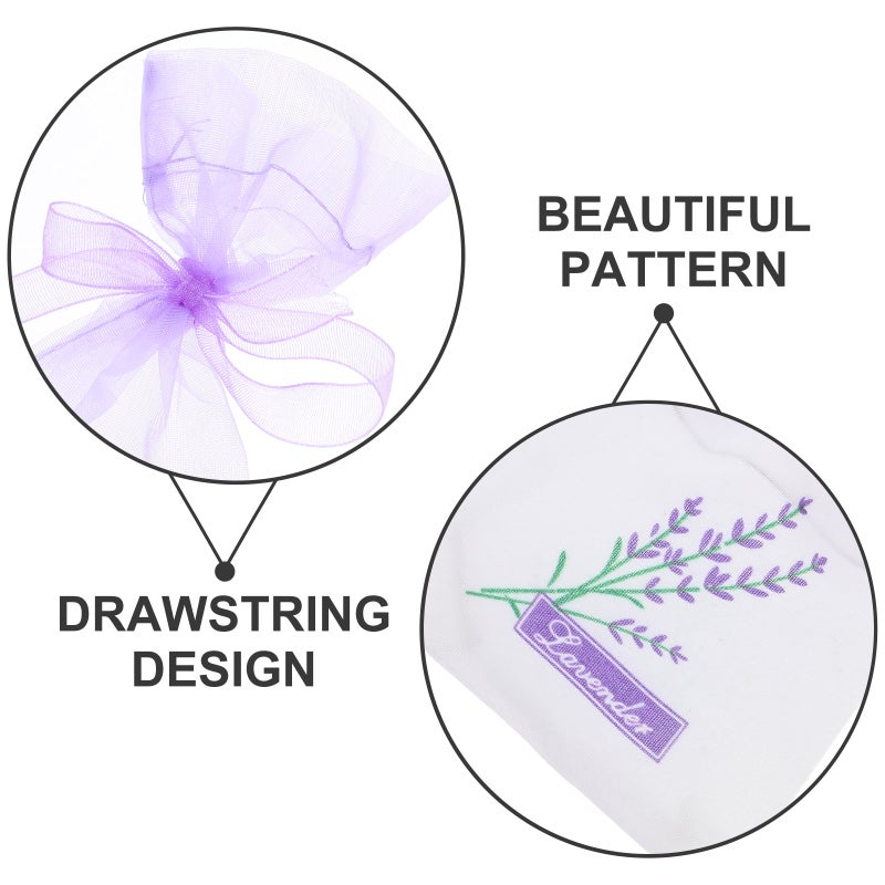 12pcs Floral Printing Lavender Bags Empty Fragrance Pouch Sachets Bag for Relaxing Sleeping (New Light ) - Image 2