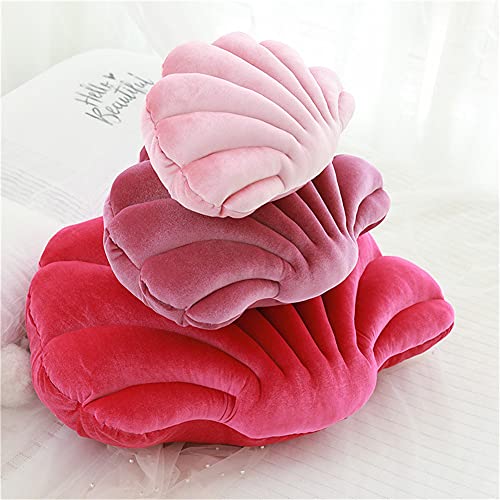Patty Both Seashell Decorative Pillow Velvet Seashell Throw Pillow, Sea Shell Shaped Throw Pillow Decorative Pillows for Bed Couch Home Office Decor (Pink, Medium(17.2 * 13.2in 0.55kg)) - Image 3