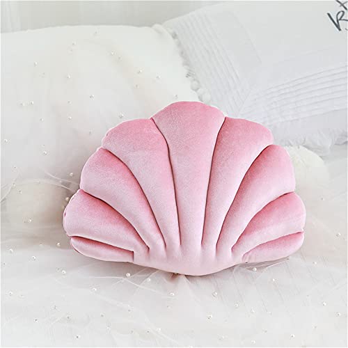 Patty Both Seashell Decorative Pillow Velvet Seashell Throw Pillow, Sea Shell Shaped Throw Pillow Decorative Pillows for Bed Couch Home Office Decor (Pink, Medium(17.2 * 13.2in 0.55kg)) - Image 2