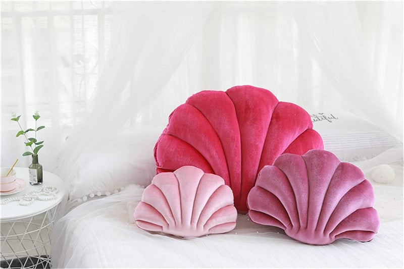 Patty Both Seashell Decorative Pillow Velvet Seashell Throw Pillow, Sea Shell Shaped Throw Pillow Decorative Pillows for Bed Couch Home Office Decor (Pink, Medium(17.2 * 13.2in 0.55kg)) - Image 4