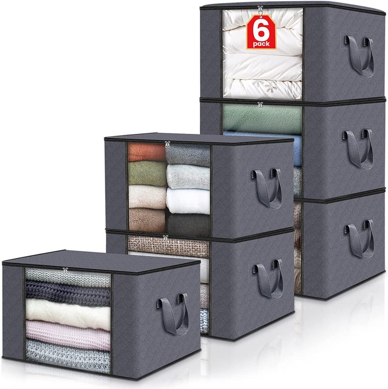 1-10pack，Non-Woven Fabric Bedding Storage Box Foldable Dust-Proof Moisture-Proof Organizer for  Clothes
