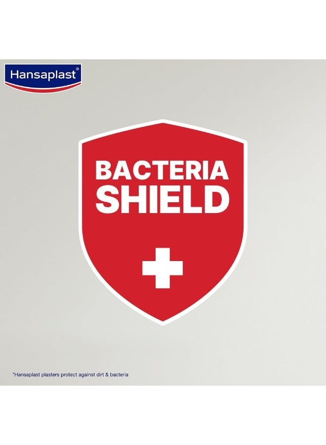 Hansaplast Antiseptic Elastic Bandage 50 Strips| Covered Wounds Heal Better | Blocks 99% of Bacteria | 3X Stretchable | Water Repellant | Adapts to Body Movement | For Wound Cuts , Scrapes and Finger Cuts | First Aid Essential - Image 4