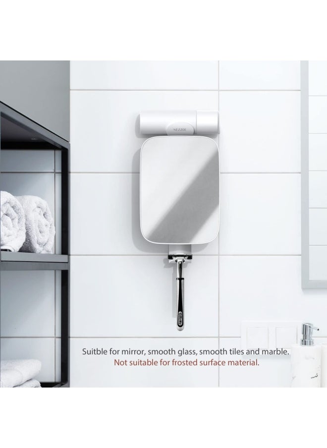NEZZOE - 3X Magnifying Shower Mirror For Shaving Bathroom Mirror With Holders Shaving Cream And Razors For Men - Image 1