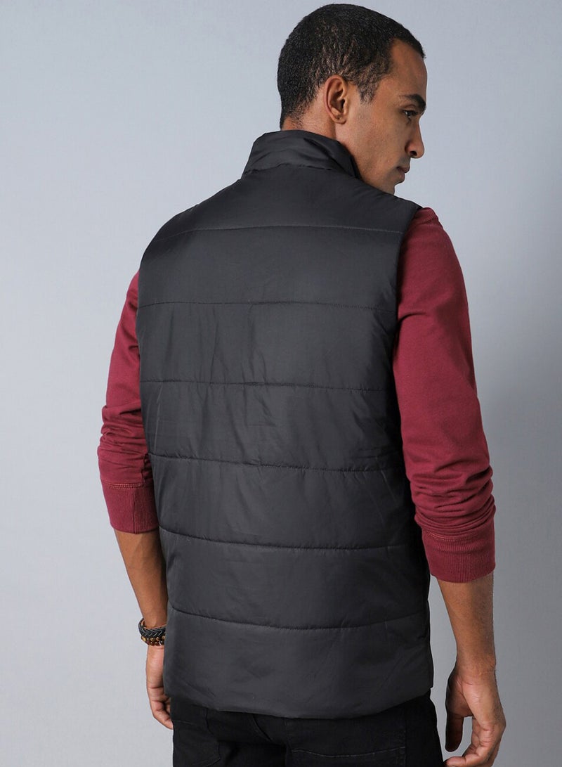 HIGH STAR Mock Collar Sleeveless Padded Jacket - Image 4