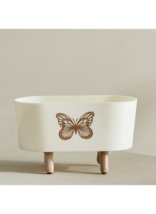 Home Box Taria Rectangular Plastic Planter with Legs 14.5 x 8.5 x 6 cm  - Image 1