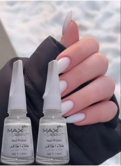 Max Beauty 2 Pieces Nail Polish White 