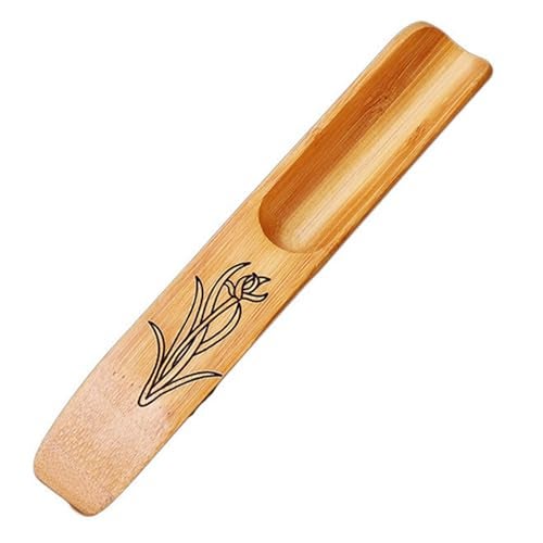Hdtyyln Haidong 3Pcs Bamboo Tea Spoon, Scoop for Loose Tea, Chinese Kung Fu Tea Shovels Use for Tea, Coffee, Spices, Beans, Condiments, Sugar, Honey, Mustard, Milk Powder, Bath Salts (Carved Style) - Image 3