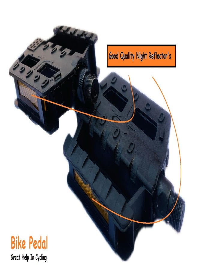 Wavva® ABS Plastic (PVC) Cycle Bicycle Pedal Set MTB Mountain Senior Ranger Bikes Free Size (Black) - Image 4